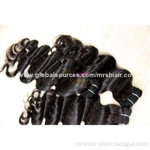 Human Hair Weave, Curly, Malaysian Virgin Hair, Body Wave, 12-28"